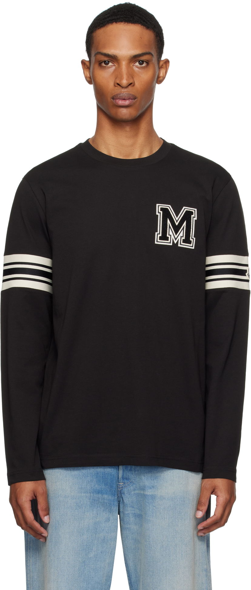Футболка Moncler Moncler Archivio Long Sleeve T-Shirt чорний | K20918D0000589AYY