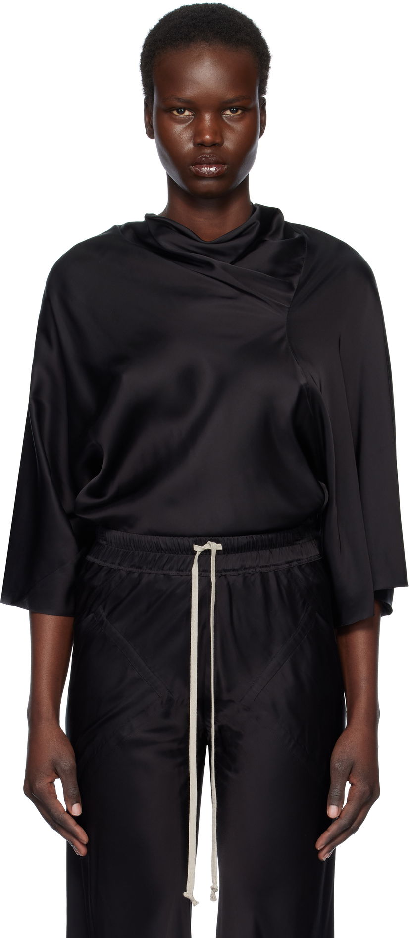 Сорочка Rick Owens Rick Owens Hollywood Cylinder Top чорний | RP01E7231 SCH