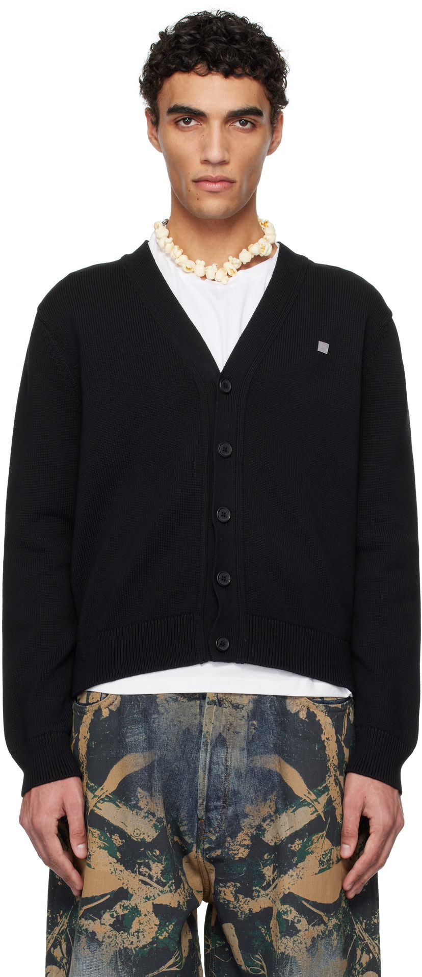Cветр Acne Studios Acne Studios V-Neckline Cardigan чорний | C60104-