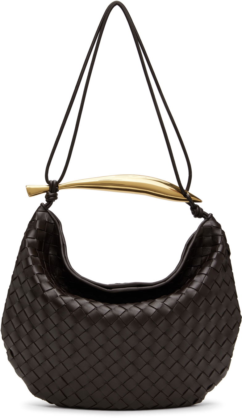 Сумочка Bottega Veneta Medium Intrecciato Leather Shoulder Bag Коричневий | 754988 VCPP1