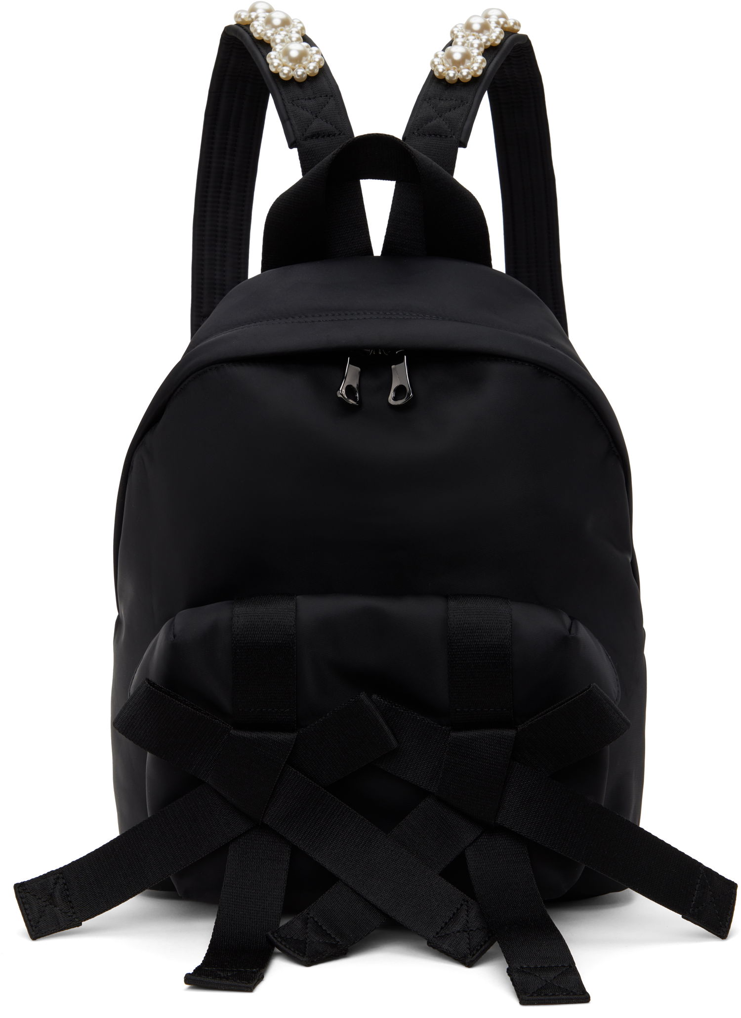 Рюкзак Simone Rocha Simone Rocha Beaded Utility Bow Backpack чорний | BAG179TB 0761, 0