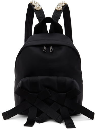 Рюкзак Simone Rocha Simone Rocha Beaded Utility Bow Backpack чорний | BAG179TB 0761, 0