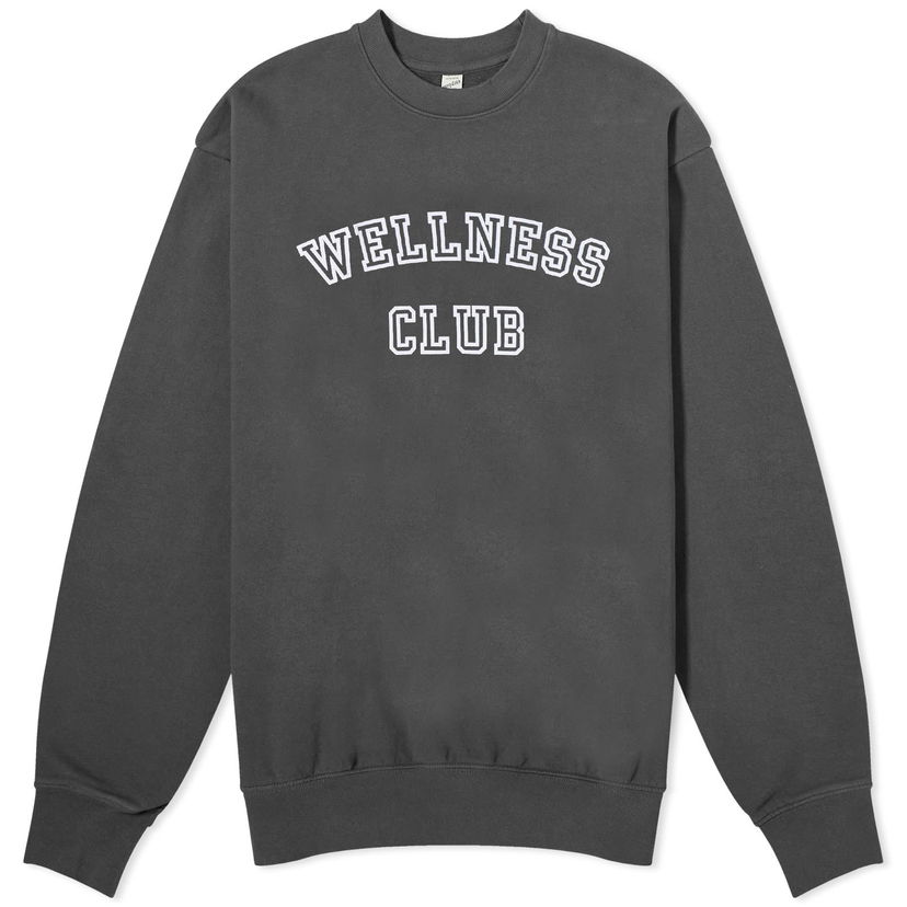 Cветр Sporty & Rich Wellness Club Flocked Crew Sweat Сірий | CRAW237FB
