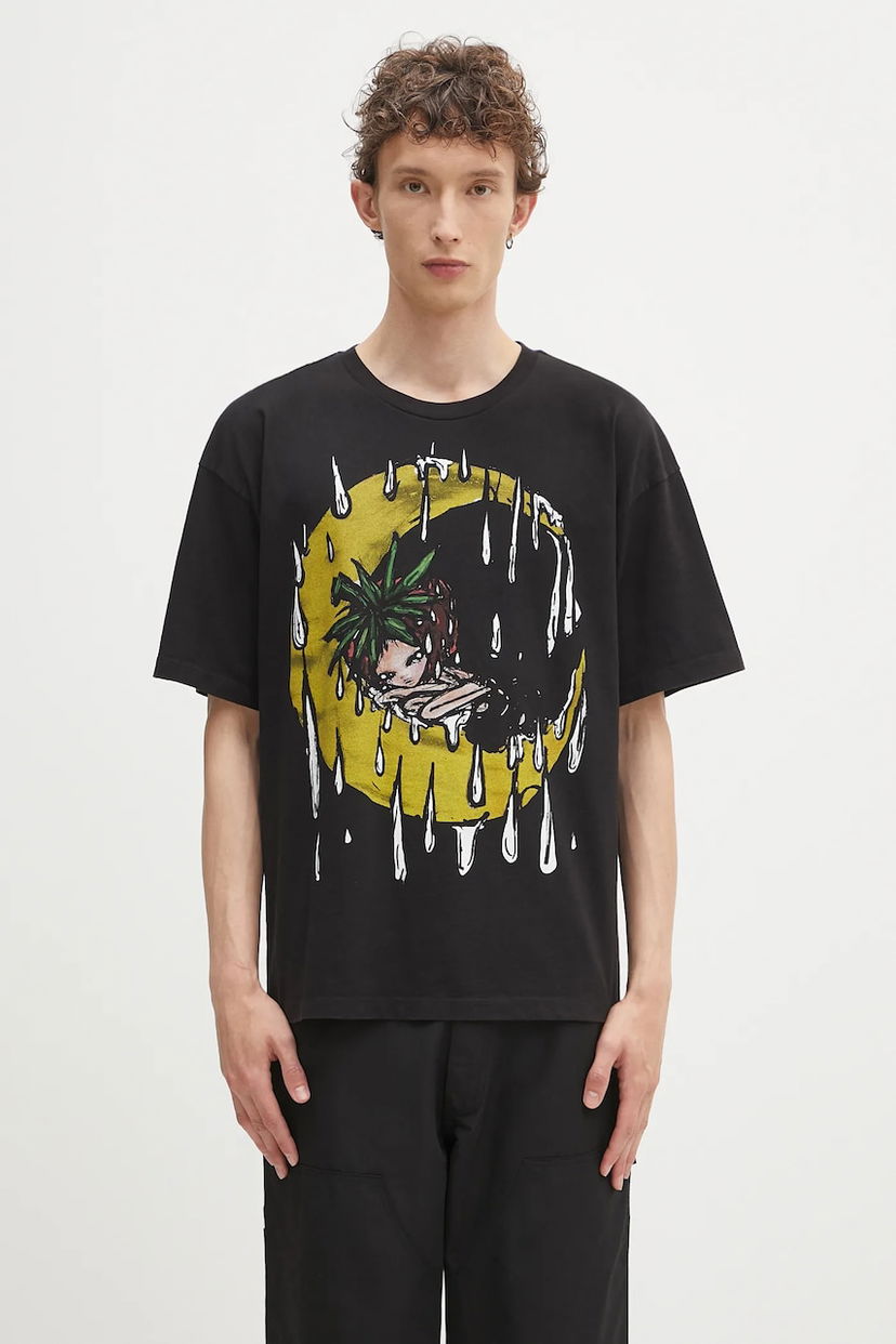 Футболка Sky High Farm Sky High Farm Eri Print T-Shirt чорний | SHF07T032