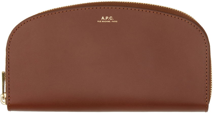 Гаманець A.P.C. Demi-Lune Wallet Коричневий | PXAWV-F63218, 0