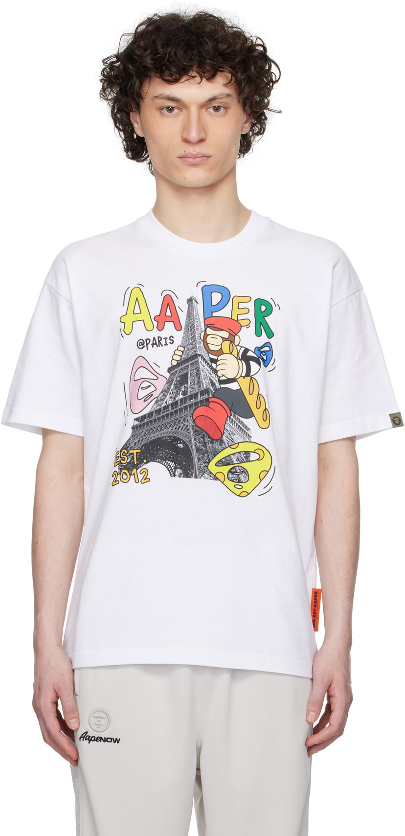 Футболка AAPE by A Bathing Ape AAPE by A Bathing Ape 'AAPER' Graphic T-Shirt білий | AAPTEM1613XXNWHX
