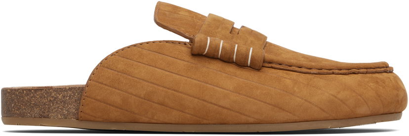 Кросівки та взуття JW Anderson JW Anderson Stitch Ridged Loafer Mules Коричневий | LF0079-LA0375
