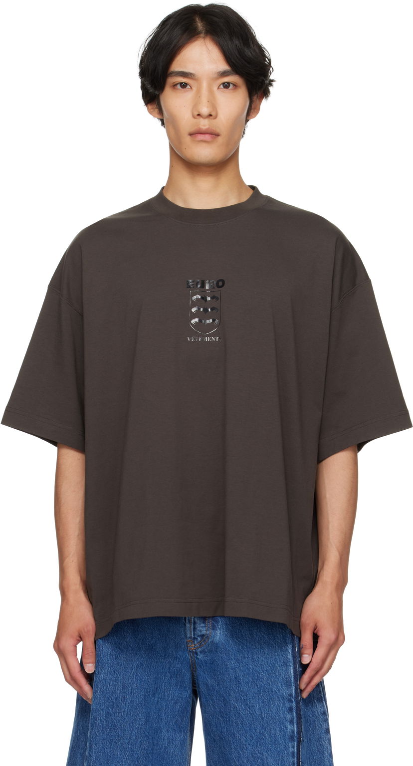 Футболка VETEMENTS Vetements Bats Logo Regular T-Shirt Коричневий | UH76TR650C