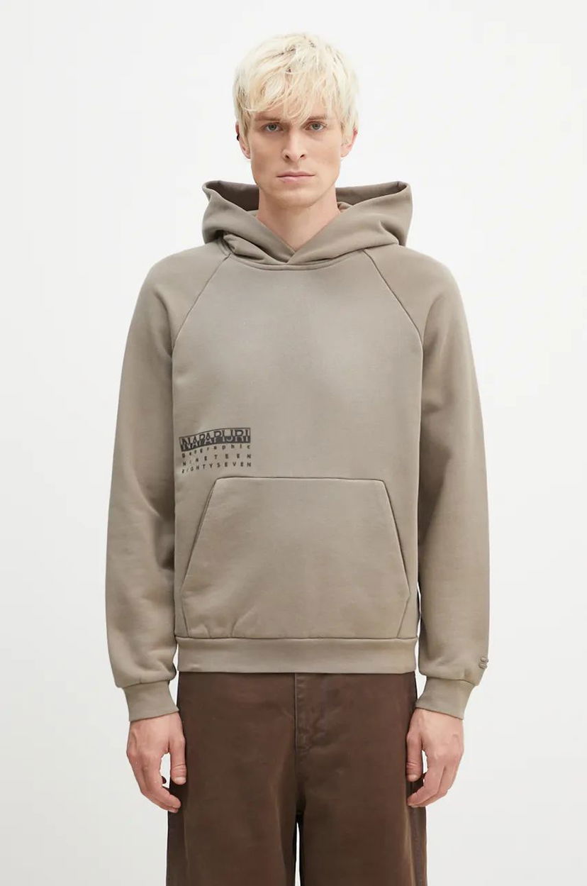 Світшоти Napapijri Sweatshirt With Print And Hood Зелений | NP0A4I6MN1K1