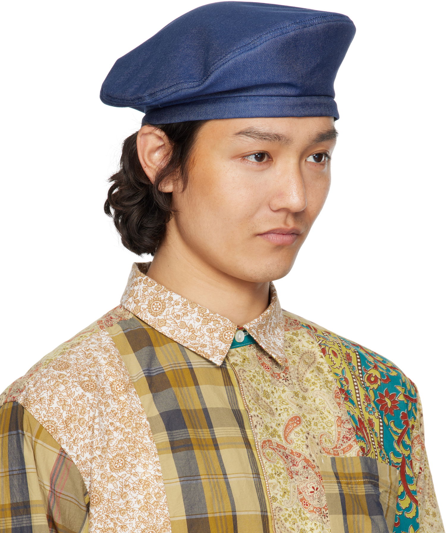 Берет Engineered Garments Engineered Garments Denim Beret Синій | 25S1H005, 1