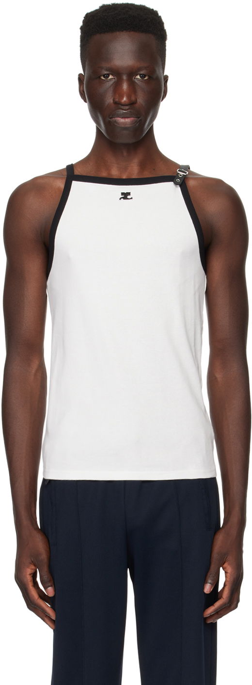 Безрукавка Courrèges Courrèges Buckle Detail Tank білий | 124JDE068JS0070