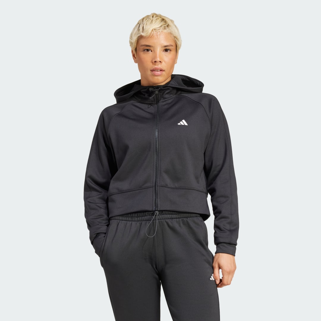 Світшоти adidas Performance Game and Go Full-Zip Fleece Jacket чорний | IX5065, 0