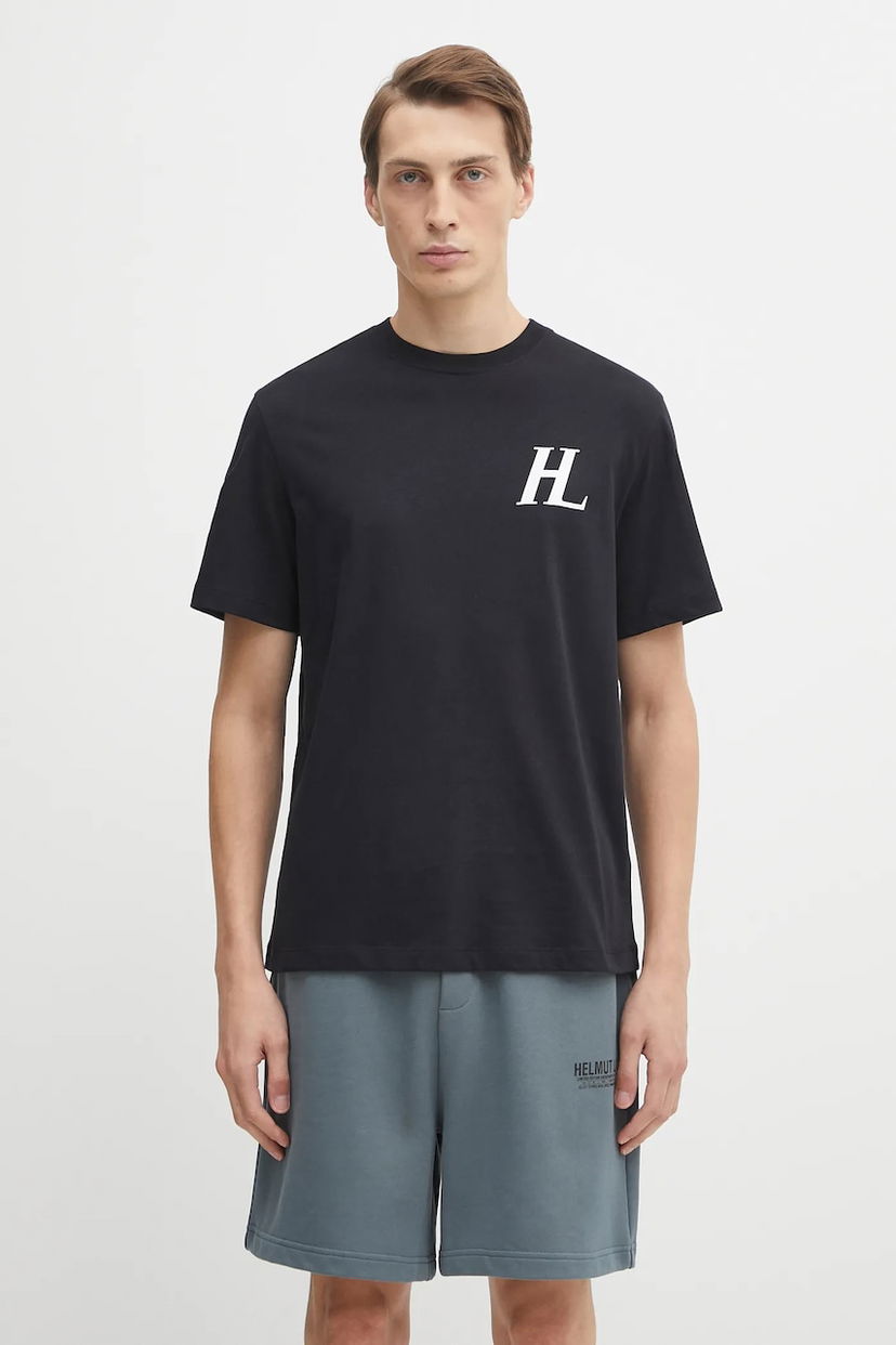Футболка Helmut Lang Helmut Lang Logo Print T-Shirt чорний | P04HM507
