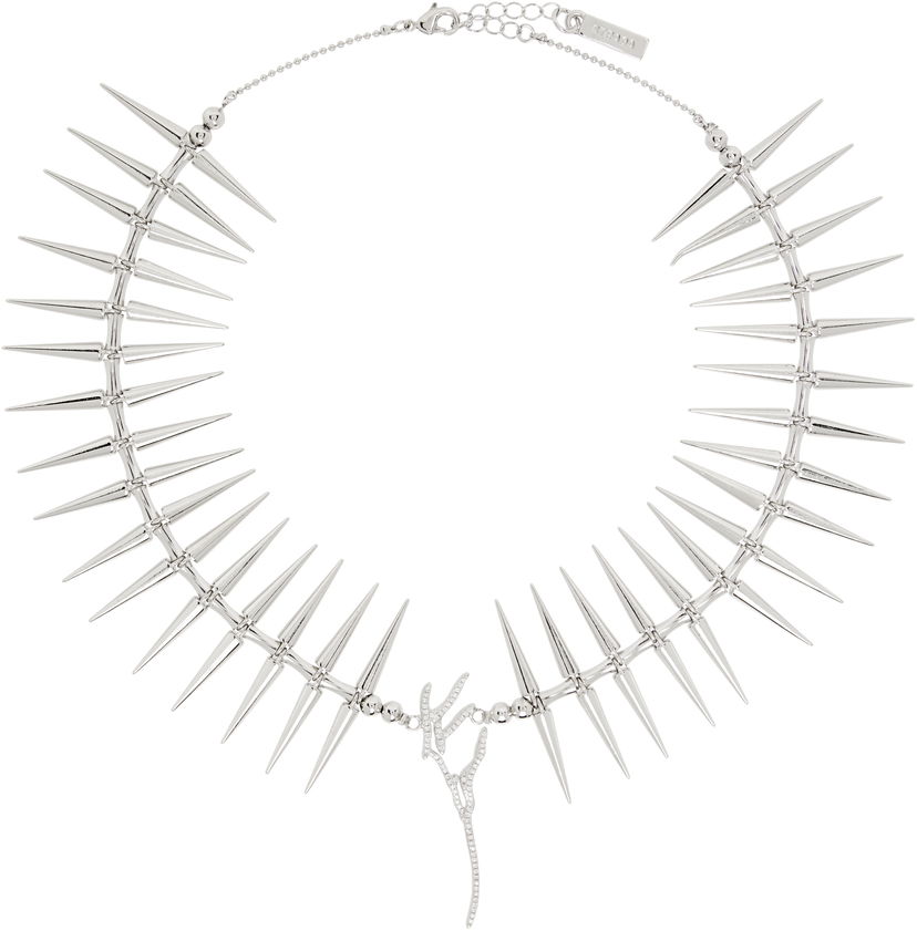 Кольє Collina Strada Collina Strada Silver Spiky Wing Pendant Necklace Металік | XX1097
