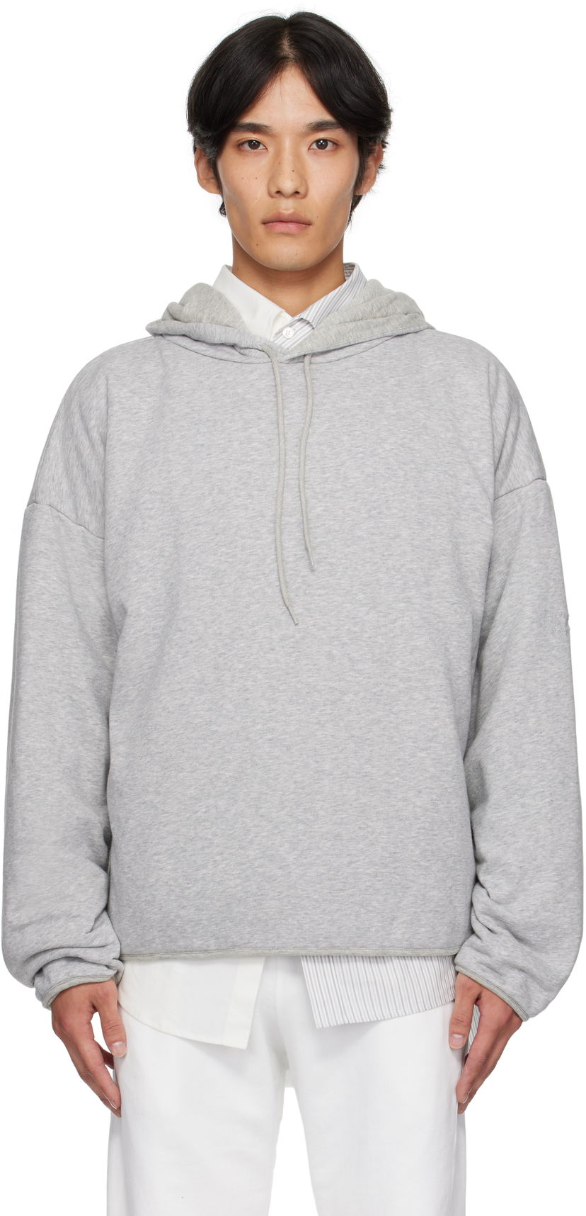 Світшоти Maison Margiela MM6 Maison Margiela Drawstring Hoodie Сірий | SH0GU0030 M25013