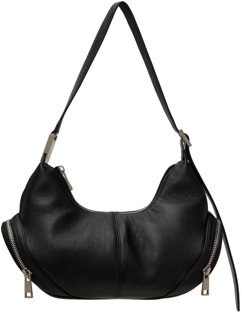 Сумка OSOI Leather Shoulder Bag With Side Pockets чорний | 24FWB03013001