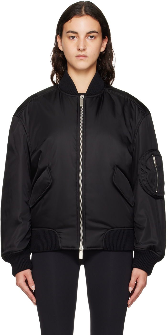 Куртка бомбер Off-White Black Ny Gab Bomber Jacket чорний | OWEH028F23FAB0011010