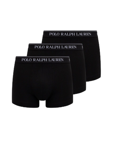Боксери Polo by Ralph Lauren Cotton Trunk - 3 Pack чорний | 714835885002
