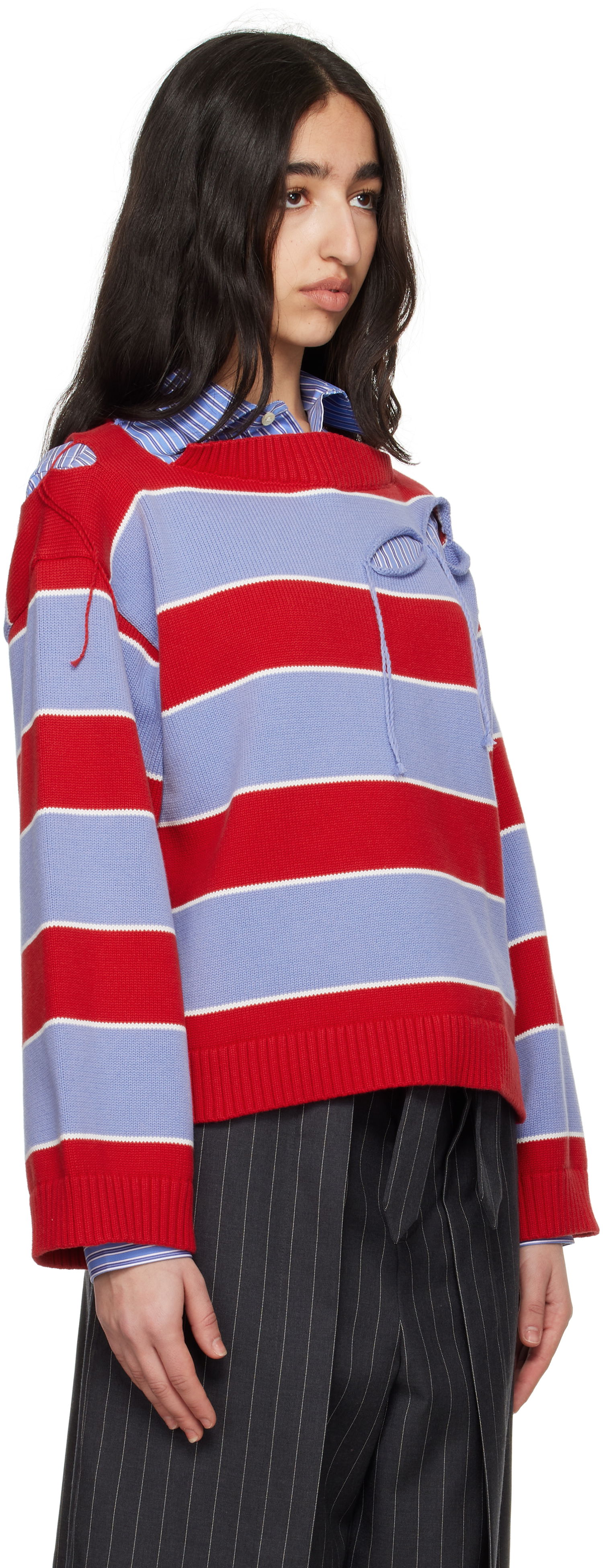Cветр Charles Jeffrey Loverboy Charles Jeffrey LOVERBOY Slash Stripe Knit Sweater Різнокольоровий | 54091301, 1