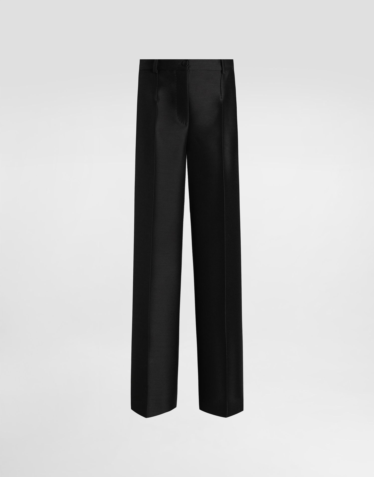 Штани Dolce & Gabbana Dolce & Gabbana Wool And Silk Faille Trousers чорний | FTC18TGDC6PN0000, 0