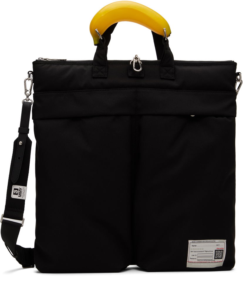 сумка-тоут Maison MIHARA YASUHIRO MIHARA YASUHIRO Toy Banana Handle Helmet Bag чорний | A14BG705