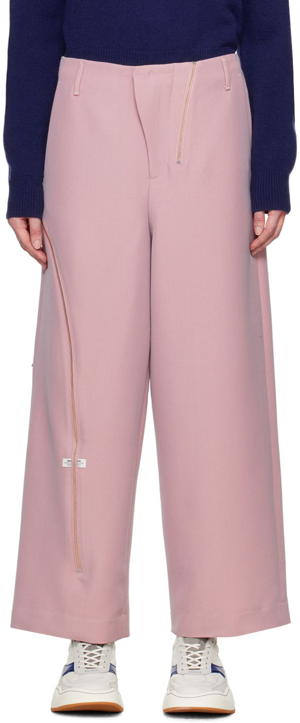 Штани ADER ERROR Wide Leg Zip Detail Trousers Рожевий | BN01SSBT0110PK