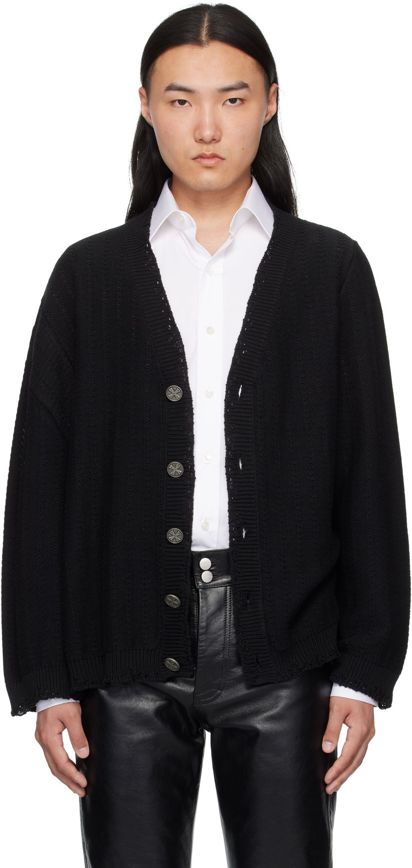 Cветр Enfants Riches Déprimés Enfants Riches Déprimés Asymmetrical Cardigan чорний | 080-250