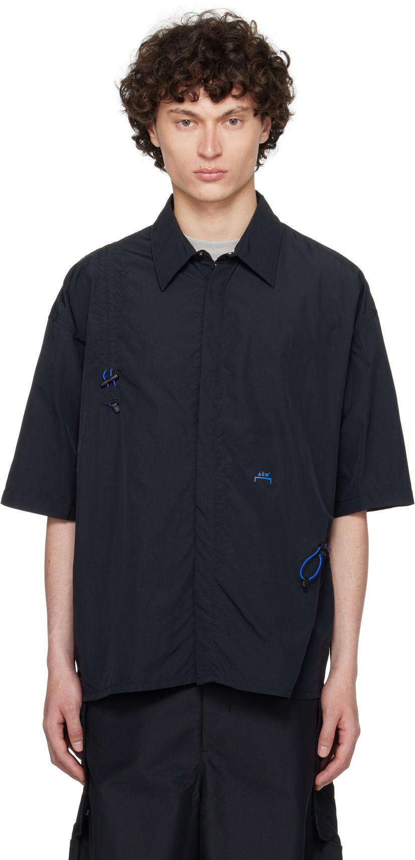Сорочка A-COLD-WALL* A-COLD-WALL* Balfron Short Sleeve Shirt чорний | ACWMSH166