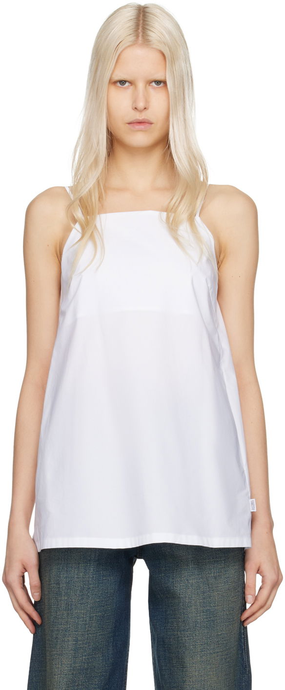 Безрукавка Maison Margiela MM6 Low Back Camisole білий | S52NC0331 S47294