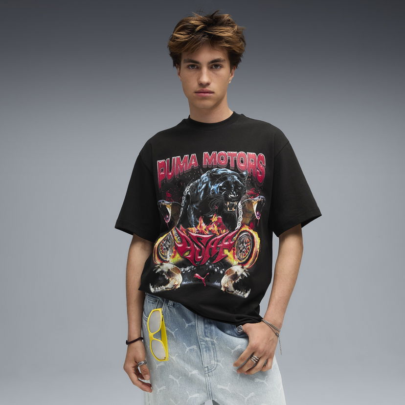 Футболка Puma Graphic T-Shirt A$AP ROCKY x Motors чорний | 636188_01