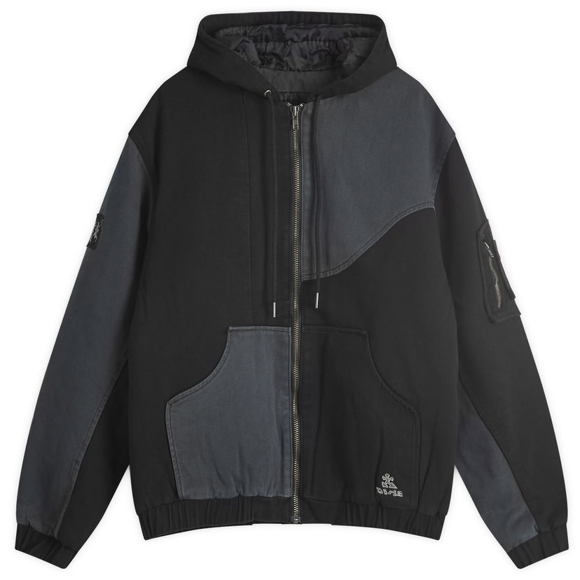 Куртка бомбер Dime Denim Panel Hooded Bomber Jacket чорний | DIMEFA244CHA
