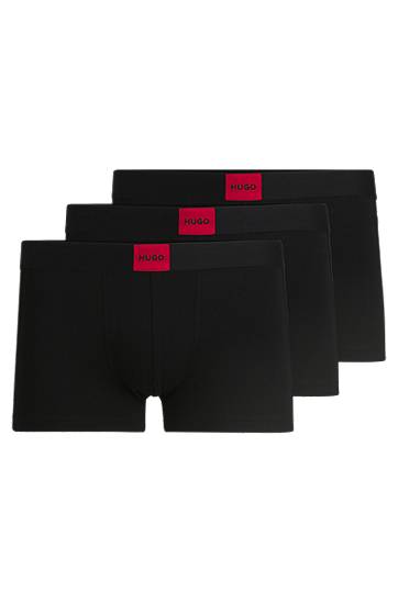 Боксери BOSS HUGO Trunks Three-Pack with Logo Waistbands чорний | 50532797