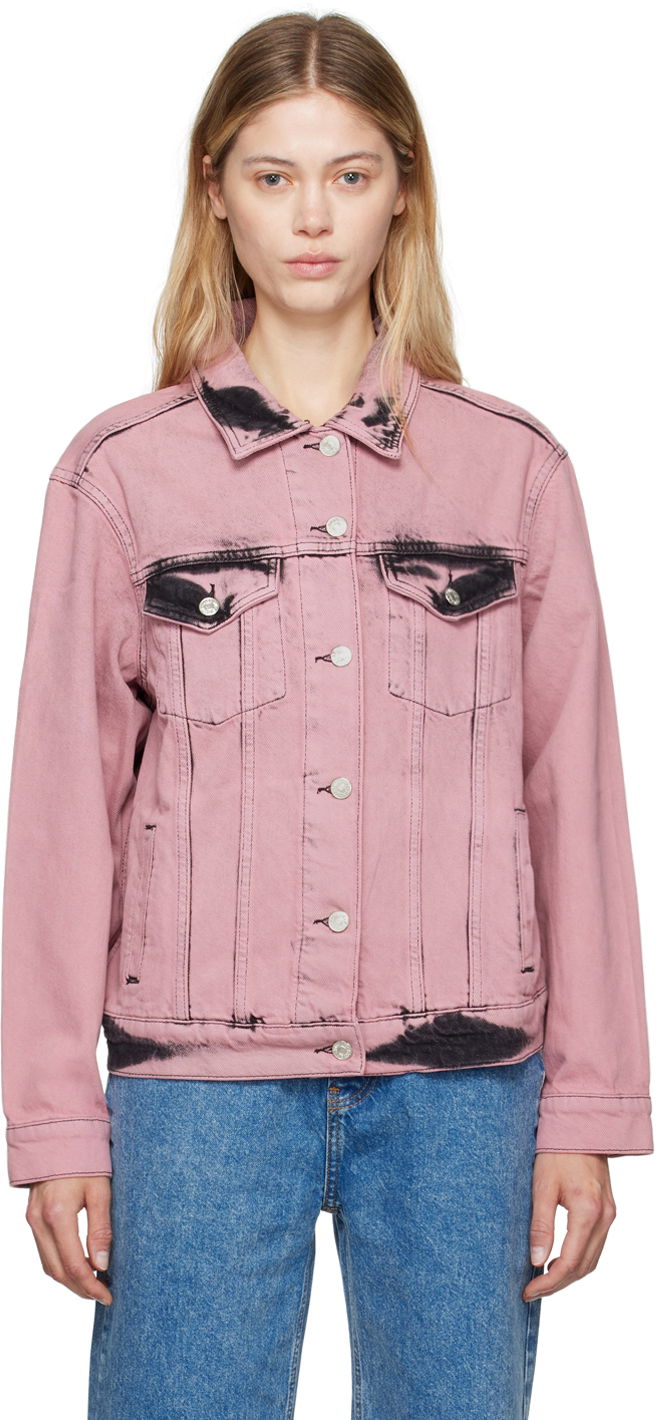 Куртка Moschino Faded Denim Jacket Рожевий | 242K1A0502