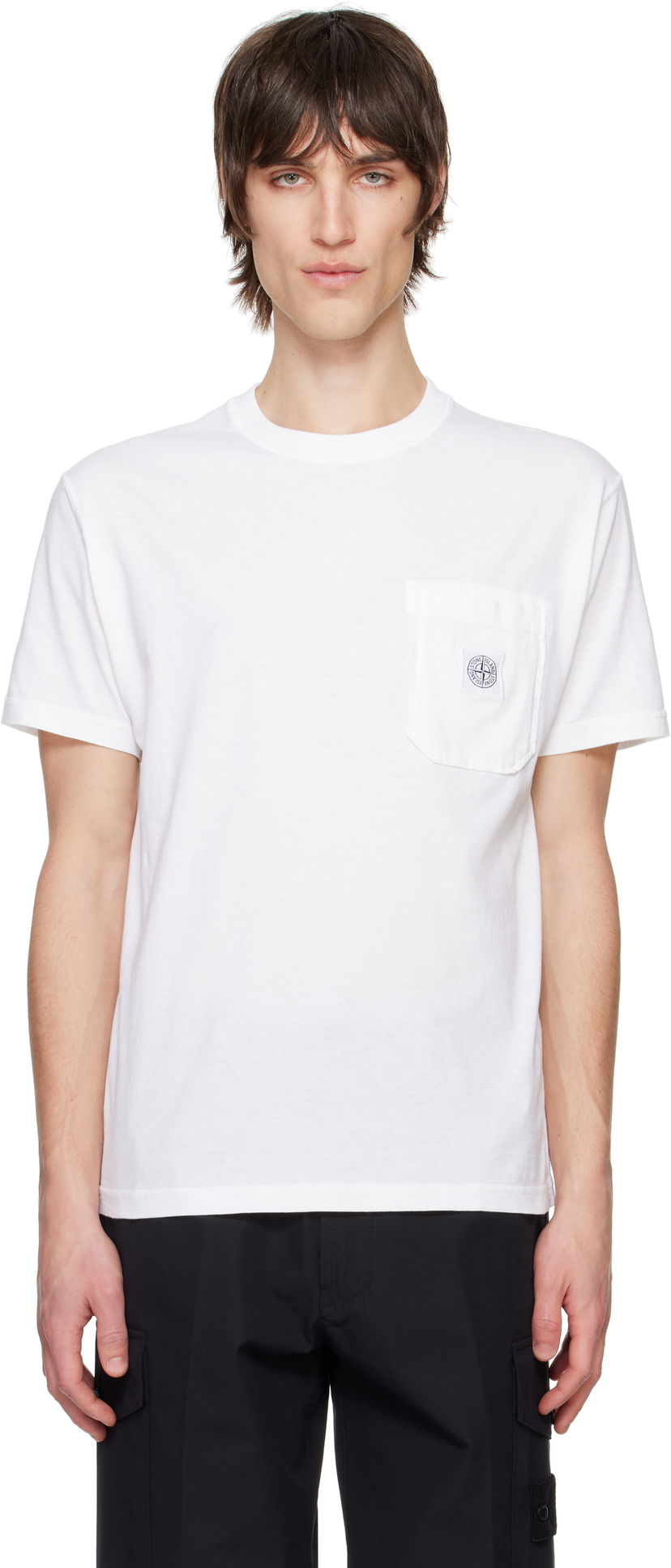 Футболка Stone Island Stone Island Organic Cotton Jersey Fissato T-Shirt білий | K1S15 2100219 S0057