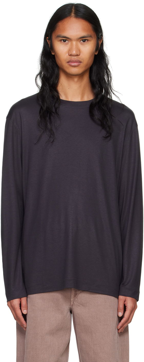 Футболка LEMAIRE Lemaire Men's Long Sleeve T-Shirt Коричневий | TO1296 LJ1026