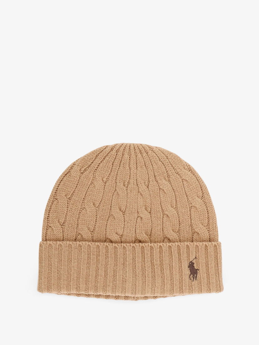 Шапка Polo by Ralph Lauren Cable Knit Beanie Коричневий | 449959346005