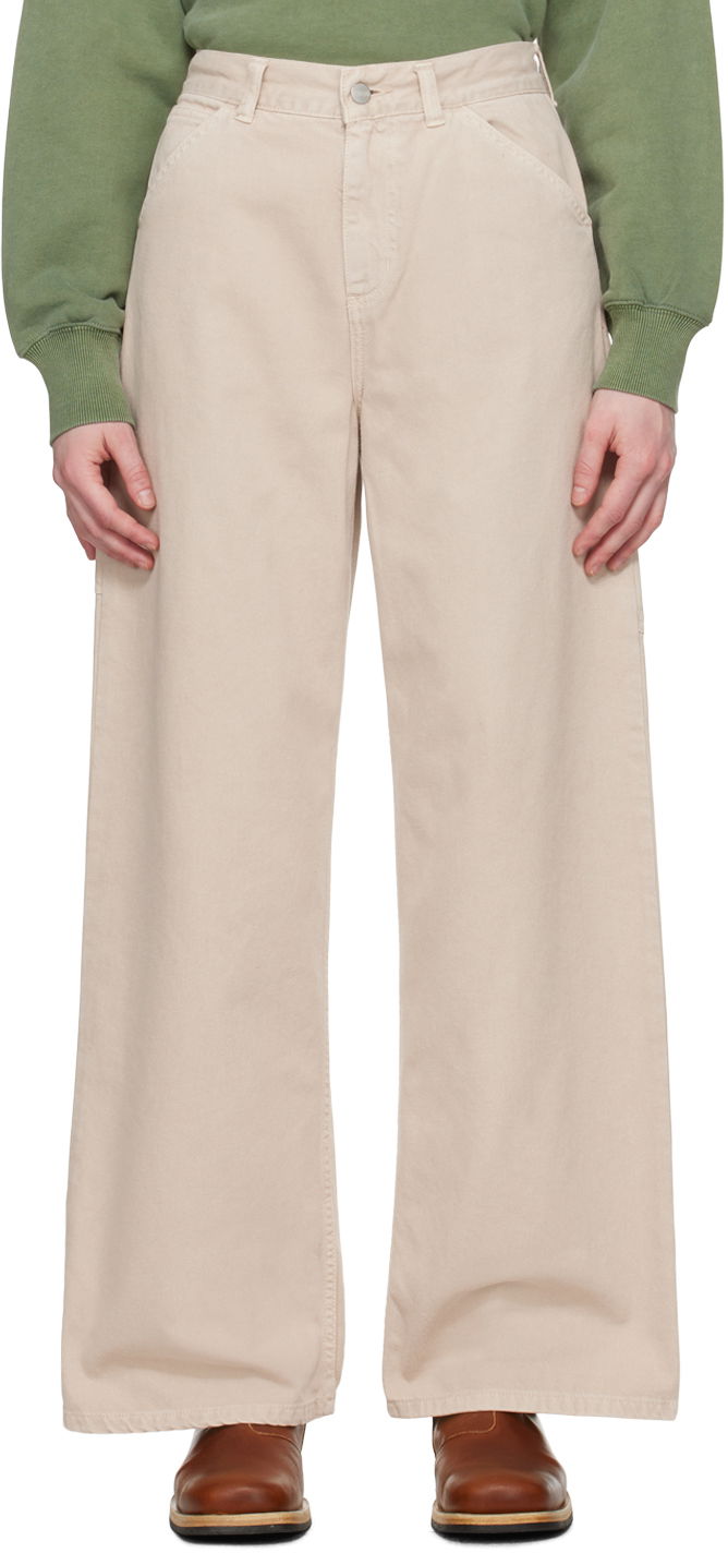 Штани Carhartt WIP Work In Progress Trousers бежевий | I033142 1YC4J