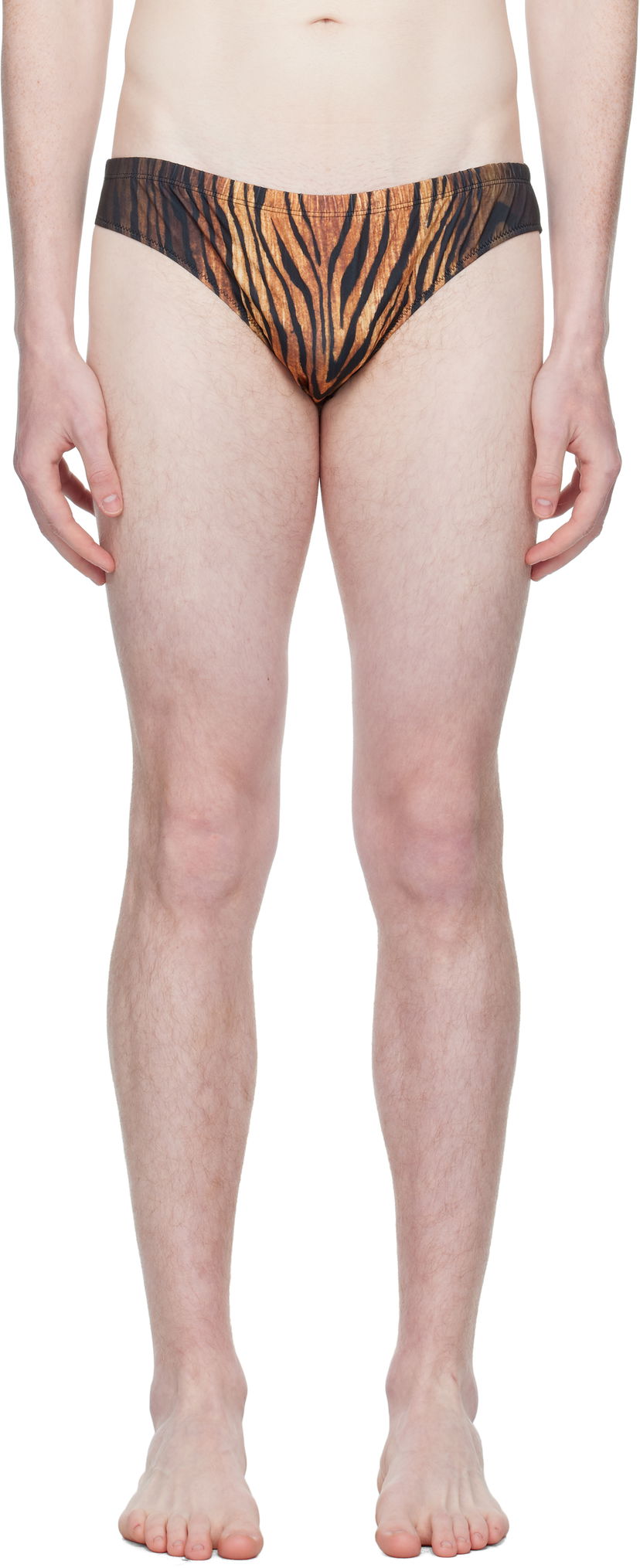 Купальники Jean Paul Gaultier Jean Paul Gaultier 'The Wood' Swim Briefs Коричневий | 25/03-M-SW072-J009P-0060