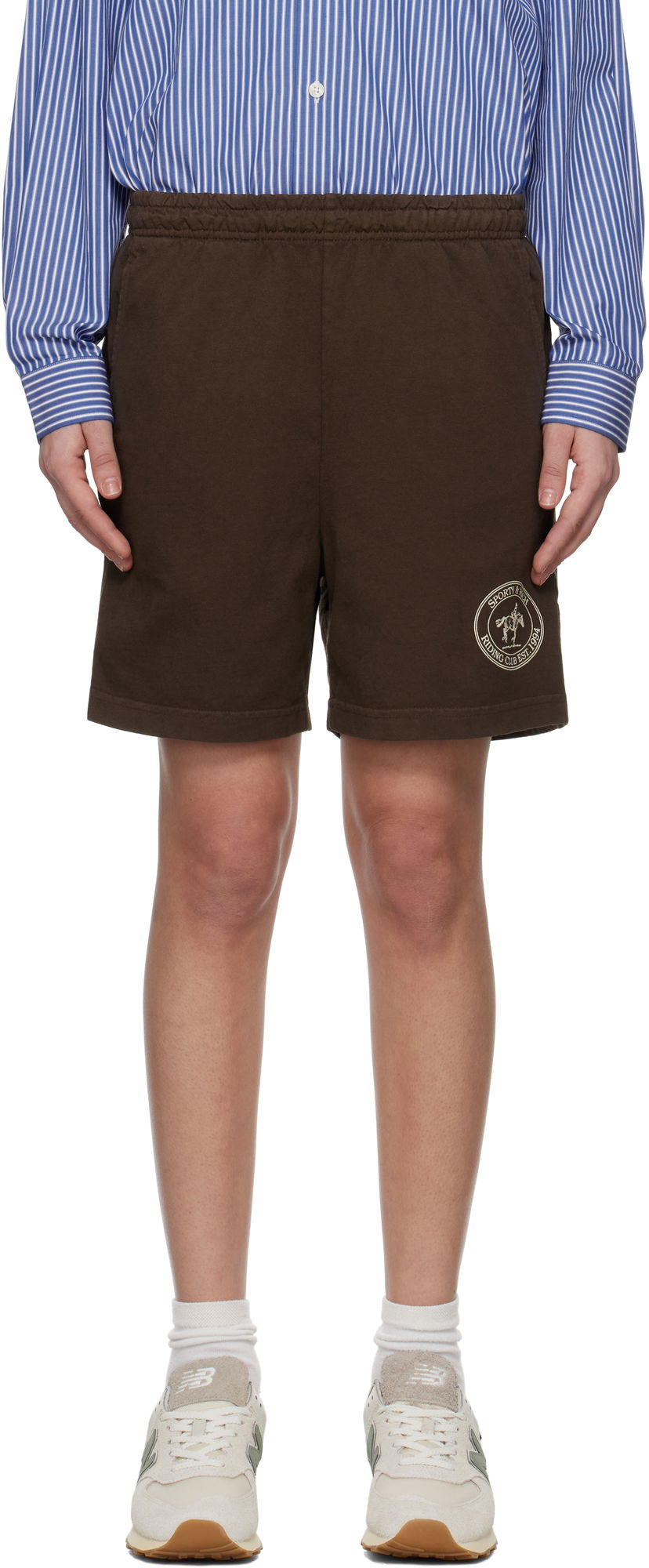 Шорти Sporty & Rich Sporty & Rich 'Riding Club' Gym Shorts Коричневий | SH039612244BR03