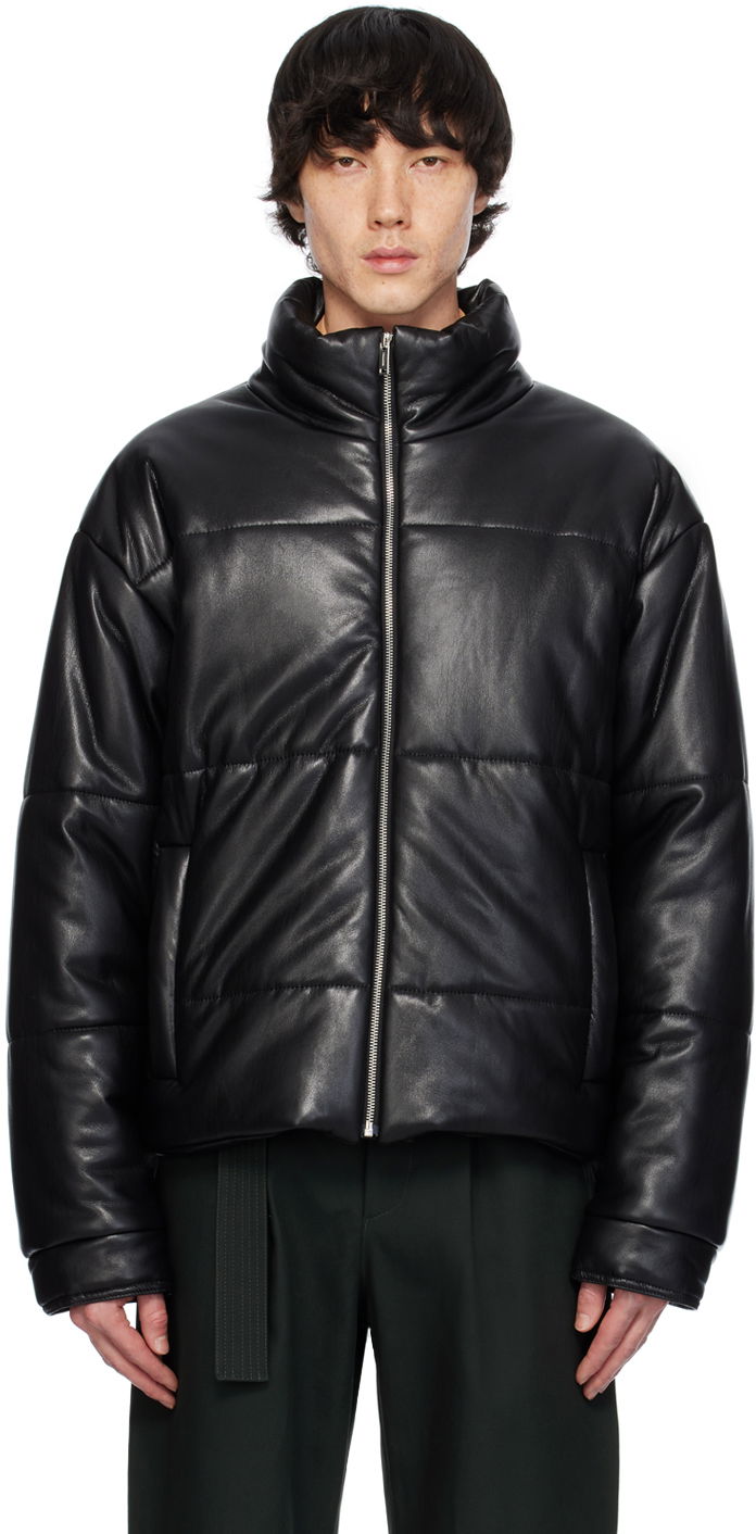 Куртка Nanushka Marron Vegan Leather Jacket чорний | NM23FWOW00599