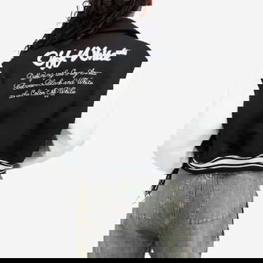 Куртка бомбер Off-White Off-White WO Simple Cropped Varsity Jacket, Size Small чорний | OWEK00DS25FAB0011001, 3