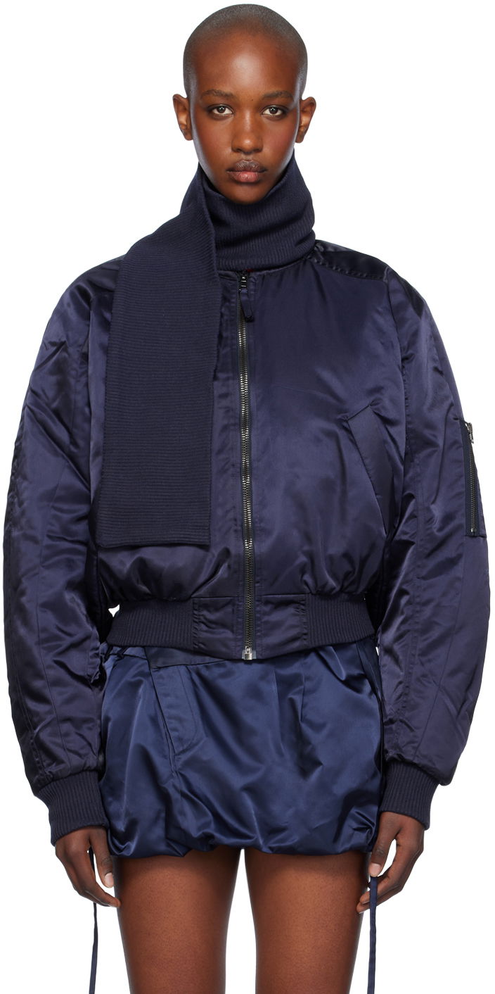 Куртка бомбер Ottolinger Ottolinger Scarf Bomber Jacket темно-синій | 1090604221