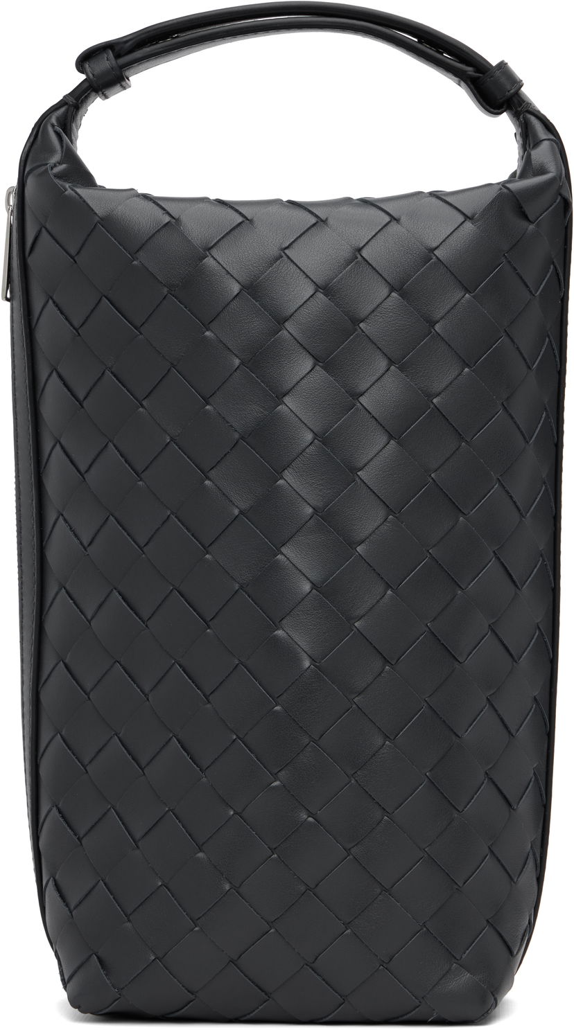 Гаманець Bottega Veneta Bottega Veneta Intrecciato Vertical Wallace Leather Pouch чорний | 826765V2HL02077