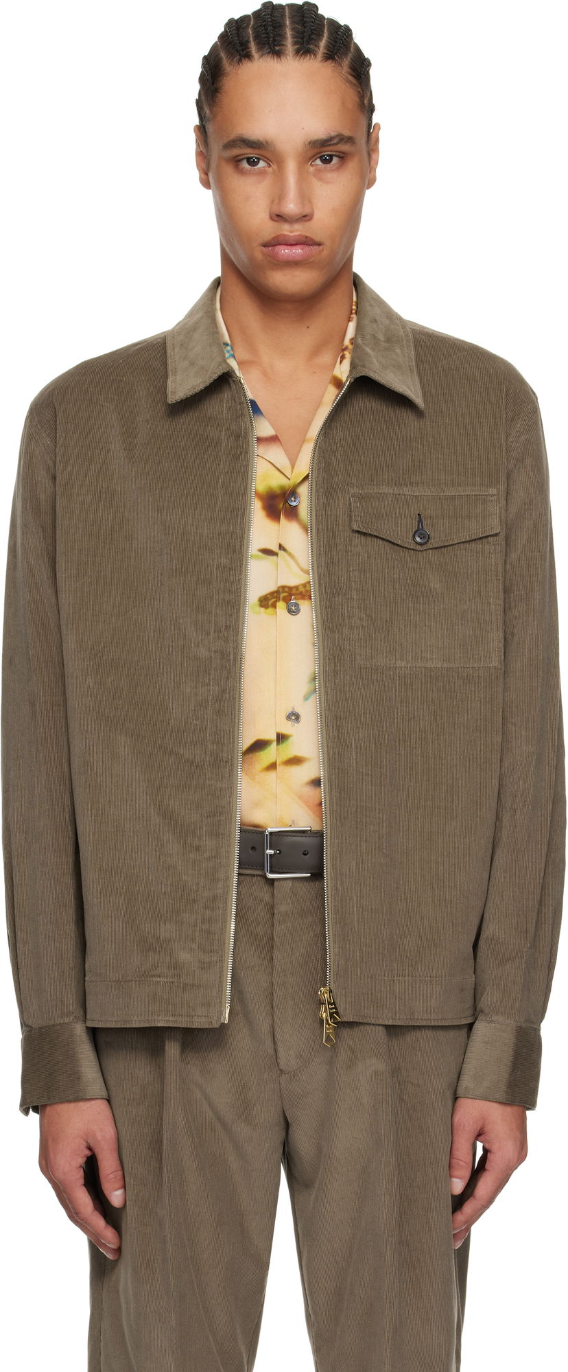 Куртка Paul Smith Paul Smith Zip Corduroy Jacket Зелений | M1R-163Z-P02566-71