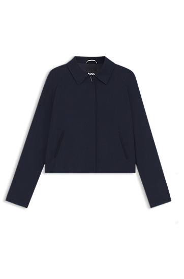 Куртка BOSS Crepe Blazer with Concealed Closure темно-синій | 50542011