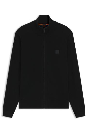 Куртка BOSS Cotton-Cashmere Knit Jacket чорний | 50543692