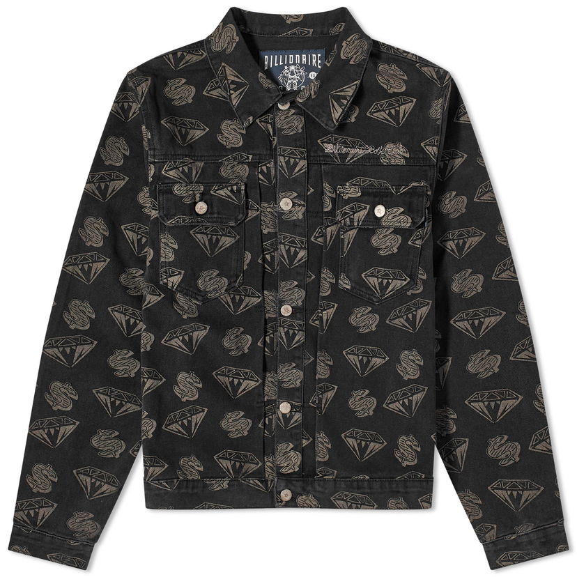 Куртка BILLIONAIRE BOYS CLUB Diamonds & Dollars Denim Jacket чорний | B23409-BLK