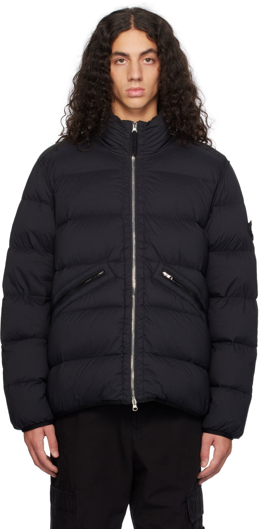 Пуховик Stone Island Stone Island Seamless Tunnel Nylon Down Jacket чорний | 811543028