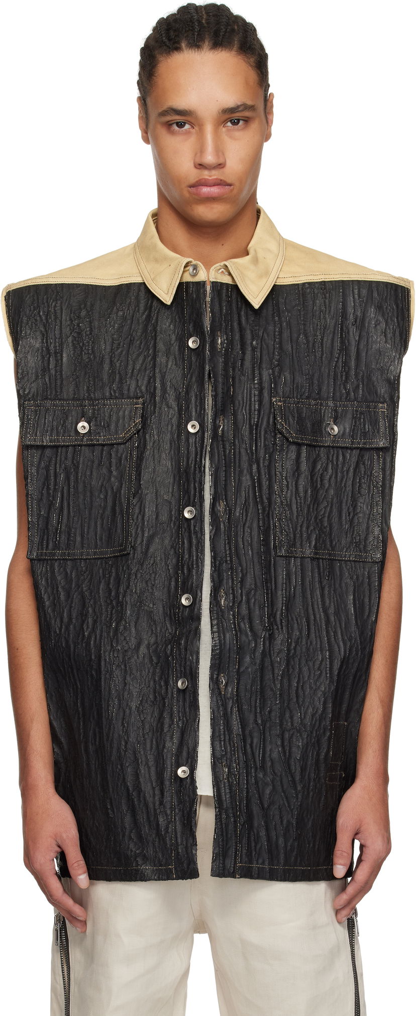 Жилет Rick Owens Rick Owens DRKSHDW Hollywood Tommy Jumbo Denim Vest чорний | DU01E3764 DCFCR