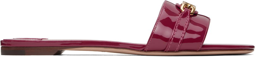 Догляд за взуттям Tom Ford TOM FORD Patent Leather Buckle Slides Фіолетовий | W3526-LCL072G